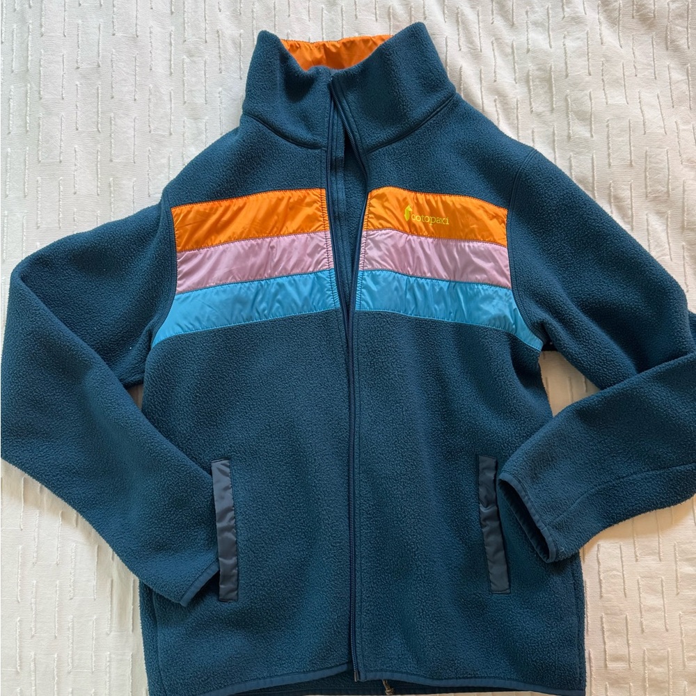 Cotopaxi Fleece teal zip up jacket, Women’s Large